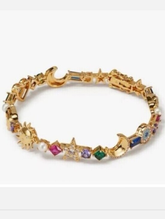 kate spade Jewelry - Kate Spade Gold-Tone Multicolor Celestial & Charm Bracelet - Women Jewelry
